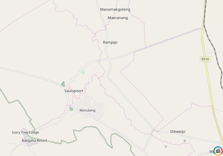 Map location of Koedoespruit
